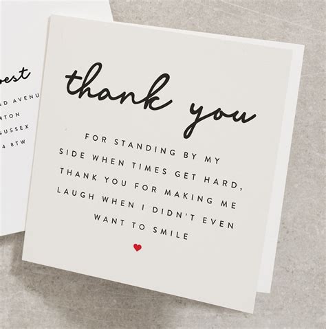 what to write in a thank you card.